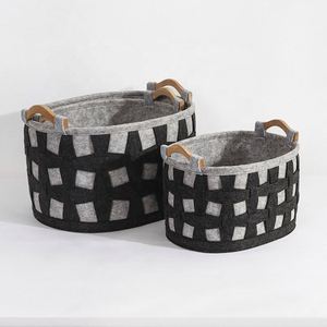 ตะกร้าผ้าสักหลาดพับเก็บได้วัสดุเป็นมิตรกับสิ่งแวดล้อมตะกร้าเก็บเสื้อผ้าสกปรก - Product Image 3