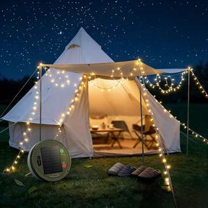 Guirlande lumineuse de camping rétractable, lanterne de camping solaire LED USB avec 8 modes d'éclairage étanches pour tente, camping-car, jardin, patio - Product Image 6