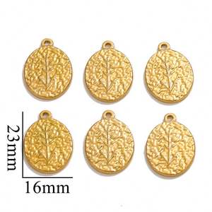 Pendientes ovalados de trigo de acero inoxidable, accesorios de acero de titanio para DIY, pulsera, collar, abalorios cruzados para la fabricación de joyas - Product Image 5