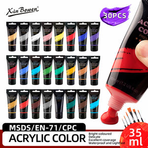 Juego <span class=keywords><strong>de</strong></span> pintura acrílica profesional <span class=keywords><strong>de</strong></span> 24 colores, 35ML, medio <span class=keywords><strong>de</strong></span> artista para papel, lienzo, tela <span class=keywords><strong>de</strong></span> <span class=keywords><strong>vidrio</strong></span>, pinceles <span class=keywords><strong>de</strong></span> Arte <span class=keywords><strong>de</strong></span> pared - Product Image 2