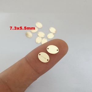 Mặt Dây Chuyền Thẻ Khắc Được Lấp Đầy Màu Vàng 14K Đồ Trang Sức Tùy Chỉnh Hình Bầu Dục Kết Nối - Product Image 6