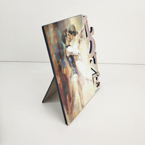 紫外印花木质相框升华空白爱情图片婚礼和情人节礼物带支架 - Product Image 3