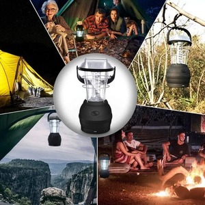 Lanterne solaire de camping rechargeable, lampes de tente portables, lampe d'urgence étanche à manivelle, lampe torche multifonctionnelle - Product Image 6
