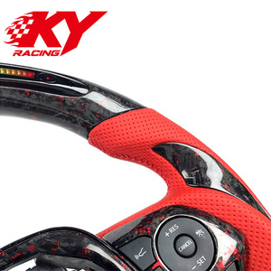 Accesorios Interiores para Automóviles, Volante Deportivo Personalizado de Fibra de Carbono Roja con LED para Toyota Camry Corolla RAV4 2018-2024 - Product Image 2