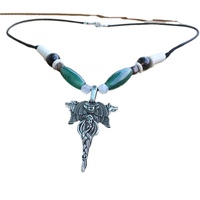 Ayı ve Kurt Doğal Yarı Değerli Taş Kolovrat Kolye, Slavdan Esinlenen Takılar, Viking Elbisesi Kadınlar İçin Tribal Takılar