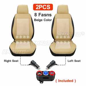 Coussin de siège de voiture 12V avec 8 ventilateurs intégrés, 3 vitesses, ventilé/climatiseur, pour un confort optimal - Product Image 6