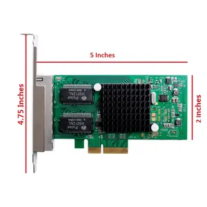 4 Poorten Gigabit Ethernet Intel I350-AM4 Chipset Pci-E X4 Netwerkkaart