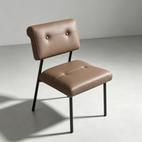 Chaise de salle à manger de luxe vert clair avec pieds en métal, confortable, en tissu velours rembourré, pour hôtel, restaurant, cuisine