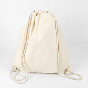 Custom Creative Canvas <b>Backpack</b> Bag with Drawstring Bundle Pockets Promotional Shopping Bag with Unique Design - Product Image 5