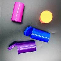 Bouteille souple en plastique PP avec bouchon pop-top et sécurité enfant, opaque, 60RAM 30DRM 19DRAM 13DRAM 6DRAM, estampage à chaud, pour bonbons, vente en gros