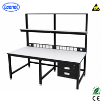 Banc de travail fixe antistatique Leenol ESD avec prise de courant pour atelier de production SMT Pick and Place