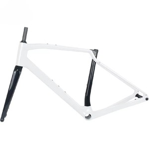 Cadre de vélo de course en fibre de carbone <span class=keywords><strong>700C</strong></span> pour Gravel et Cyclocross, avec freins à disque Flat Mount, Boîtier de pédalier T47 et Axe traversant 142*12mm - Product Image 6