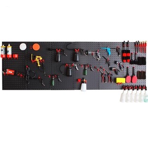 Durable Multi-Use Square Hole Metal Galvanized Sheet Pegboard Display Rack <b>Shelf</b> Wholesale <b>Hanging</b> Board for Car Cleaning Tools - Product Image 5