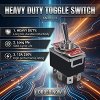 Sakelar Pengunci Industri SPST ON-OFF 15A 250V 2 Pin Logam IP53 500000 Siklus Hidup