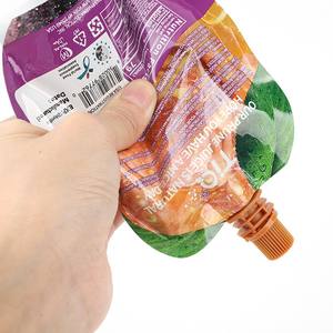 Sachet refermable ODM avec impression pour céréales, lait, fruits, boissons, résistant à l'humidité et à la corrosion, pochette en plastique Mylar avec bec verseur - Product Image 1