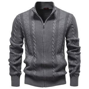 JAC22 W2013 Nueva Chaqueta de Lana de Alta Calidad para <span class=keywords><strong>Hombre</strong></span>, Cárdigan de Invierno con Cierre de Cremallera - Product Image 5