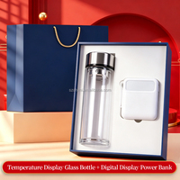 Batterie externe portable en verre au design épuré, coffret cadeau pratique, logo personnalisé pour événements d'entreprise, cadeau d'affaires populaire