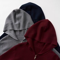 Service OEM/ODM – Cardigan zippé décontracté en laine fine pour femme avec capuche, tricot personnalisé avec logo