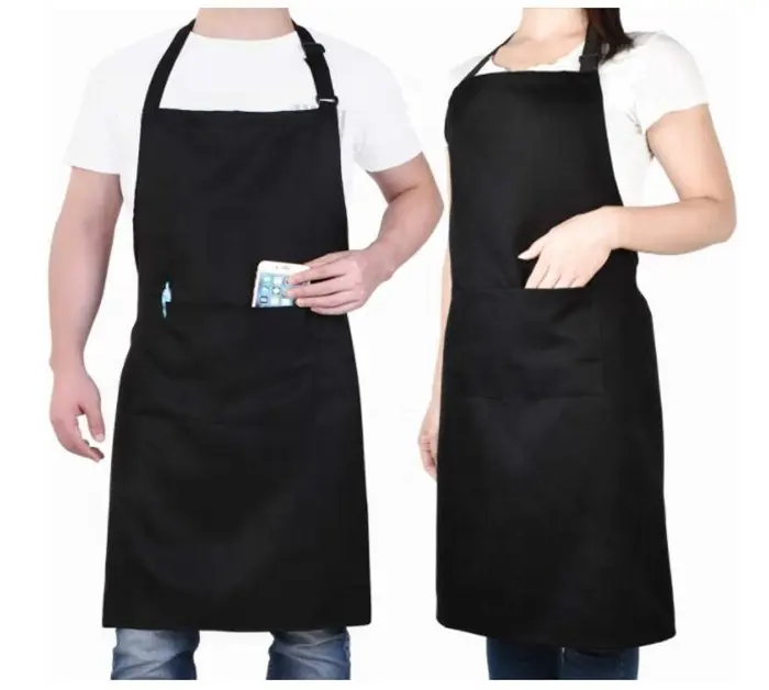 Tablier bavoir de Chef de cuisine, imperméable et à l'huile, pour hommes et femmes adultes