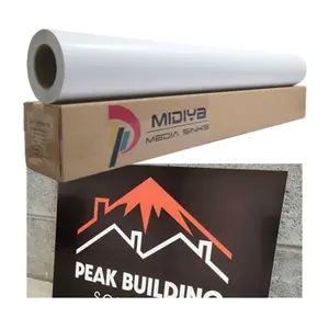 120g imprimable brillant/mat 80 microns PVC auto-adhésif vinyle autocollant rouleau pour panneau de mousse avec des matériaux d'affiche de papier de dégagement