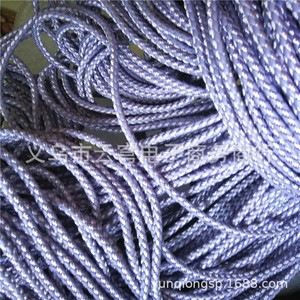 Cordon de bijouterie en PU tressé, 6 mm, rond, en similicuir, pour sacs, vente en gros, origine Yiwu - Product Image 1