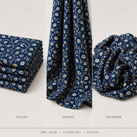 Livraison rapide, design personnalisé, tissu imprimé numérique 100% rayonne doux à motifs de feuillage pour robe femme