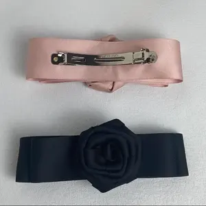 Hot Selling Nieuwe Roze Rose Haarspeld Mode Hoge Gevoel Boog Haarspeld Haar Accessoires Vrouwen