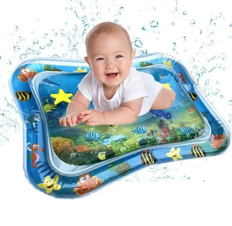 Wholesale and custom new kids tummy time water play mat inflatable baby water play mat toy
