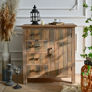 ART NEST Farmhouse <b>Rustic</b> Solid Wood Luxury Classic <b>Sideboard</b> Easy Assembly Home Furniture for Dining Living Room Hotel Home Bar - Product Image 2