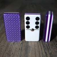 Boîte à blocs de logo en acrylique Ensemble de jeu professionnel personnalisé Domino de table