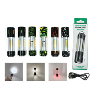 Lampe torche LED rechargeable étanche IP55 avec laser 186 pour le camping, mini lampe UV 395nm en aluminium, faisceau de 300-400M