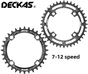 Deckas 104 BCD Plato de Cadena de Bicicleta con Perfil de Dientes Estrechos y Anchos, Anticaída, Disco de Bielas Universal para Bicicleta de Montaña y Carretera - Product Image 1