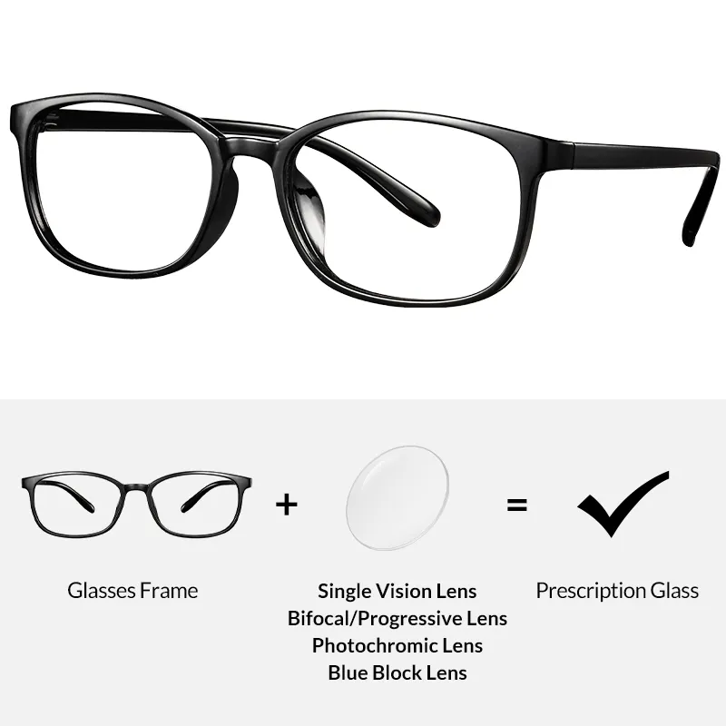 1 Piece Custom Logo Stock Cheap TR Optical Frames Vintage Spectacles Eyeglasses Frames -You Can Configure Your Own Lenses