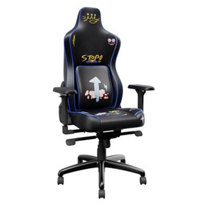 Fauteuil Silla Gamer Silla Gamer LED RVB Racing Massage de jeu avec lumières et haut-parleurs Bon marché Ddp entièrement en cuir PU noir - Product Image 1