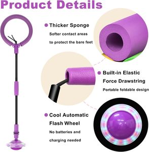 Portable Foldable Colorful Flash Wheel Swing <strong>Skip</strong> Ball, Kids Toys for Girls &amp; Boys, Sports Fitness for Kids &amp; Adults. Gifts - Product Image 4