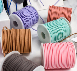 2,6 MM 50 yardas cuerda de terciopelo trenzada cinta tira de cuerda de cuero gamuza DIY caja de fabricación de joyas accesorios de embalaje al por mayor - Product Image 2