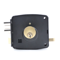Serrures Modernes Haute Sécurité 100mm Noires Double Cylindre Serrure à Bouton de Porte Extérieure et Clés Serrure de Porte en Bois