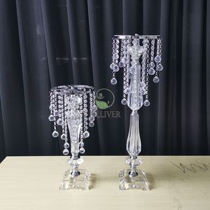 Accessoires de mariage en gros, supports à fleurs de mariage en acrylique transparent, centres de table pour mariage, décorations de table, supports à fleurs pour table. - Product Image 6