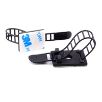 Sangles réglables avec clip en nylon PA66 ignifuge 94V-2 certifié ROHS, clips de gestion de câbles autocollants