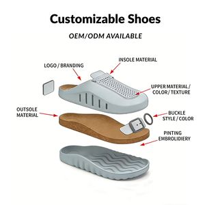 Nouvelles pantoufles de massage souples à semelle épaisse, personnalisables, décontractées, sportives, à enfiler, confortables, type mules et sabots pour hommes, vente en gros, modèle 001 - Product Image 4