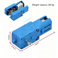 Moteur à engrenages TT130 1:90 110 tr/min, engrenages métalliques bleus, 3V 6V 12V, moteur de réduction CC à axe simple ou double pour voiture intelligente, robot, bricolage