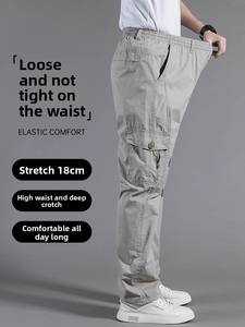 <span class=keywords><strong>Pantalon</strong></span> cargo pour <span class=keywords><strong>homme</strong></span> en coton 100% - Nouveau pour l'été 2025 - Léger, respirant, avec cordon de serrage, multi-poches, décontracté - Product Image 2