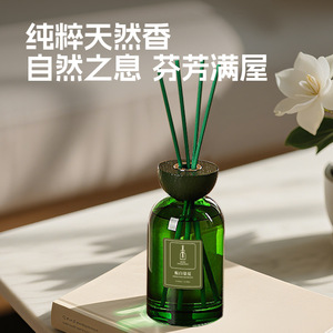 <b>Reed</b> <b>Diffuser</b> 350Ml Glass Bottle With Wooden Cap Long Lasting Fragrance <b>For</b> Home And Car Desktop Aromatherapy - Product Image 2