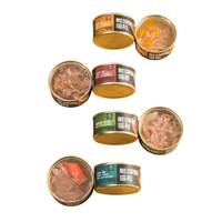 Vente en gros de collations pour animaux de compagnie en conserve 85g Gâteries de type gelée pour chat Lait de poulet et de chèvre Saveur de poisson Thon Vendre Les chats eux-mêmes Les vendent Petits