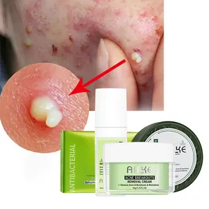 wholesale 100% organic AHA salycilic acid serum acne cream pimple removal treatment facial anti acne set