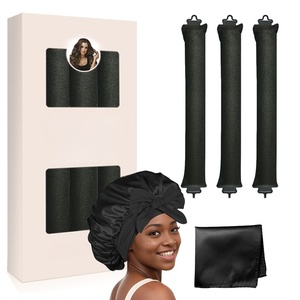ชุดเครื่อง<span class=keywords><strong>ม้วน</strong></span><span class=keywords><strong>ผม</strong></span>แบบไม่ใช้ความร้อน 5 ชิ้น แกนม้วนผมแบบยืดหยุ่น สีกาแฟ พร้อมผ้าโพกผมสำหรับผมยาว - Product Image 3