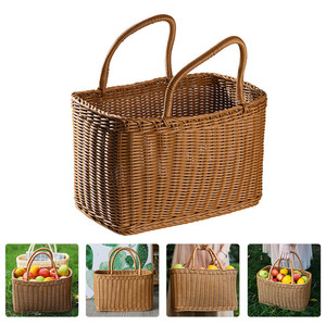 Gifts Willow Basket <strong>Handmade</strong> <strong>Rattan</strong> <strong>Box</strong> High Quality Large Cooler Mesh <strong>Storage</strong> Multipurpose Food Baskets Round Bamboo Small - Product Image 5