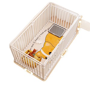 Pet Pens Rectangle Iron Easy Assembled For Small Medium Dogs With Animal Pattern Indoor Use - Product Image 5