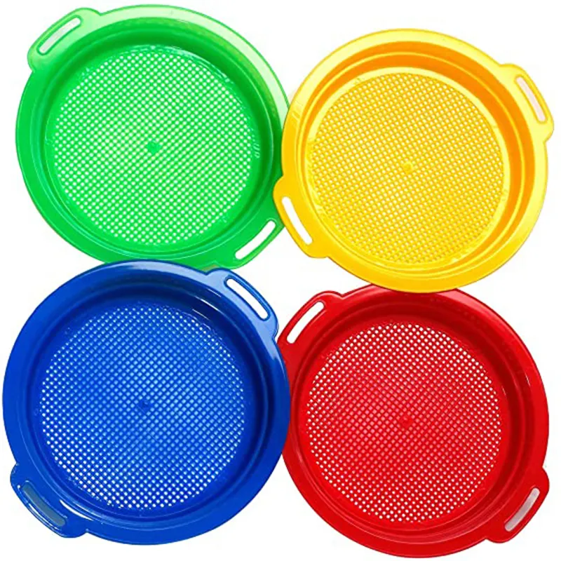 Factory Custom 4 Pack summer water play 8.75 inch Sand Sifter Kid Beach Toy