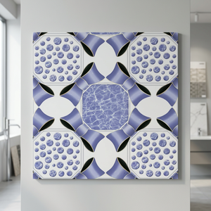 Azulejos de Cerámica Digitales para Piso y Pared, 400x400mm, Diseño Rústico, Impermeables, Resistentes al Desgaste, Tipo Ladrillo Refractario, para Baño, Calidad Premium - Product Image 1